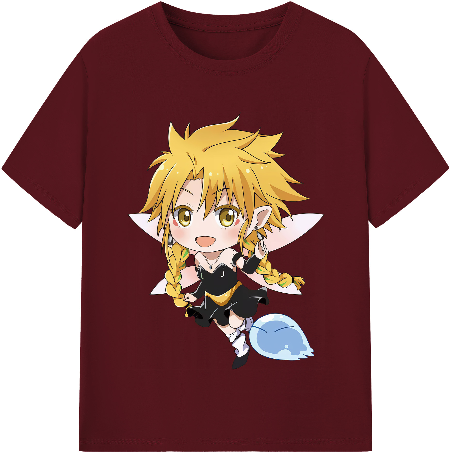 （画像用） 転スラ Regarding Reincarnated to Slime 綿100％半袖Tシャツ（フロントプリント）